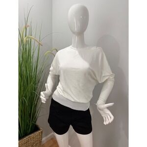 Commense Long Sleeve Top Off Shoulder Blouson Style White size XS‎